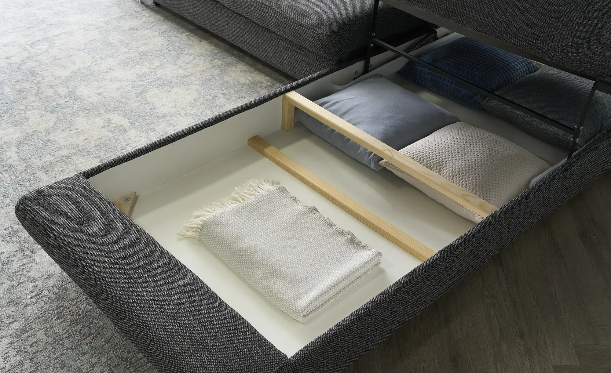 Twist Ecksofa aus Flachgewebe Fabio