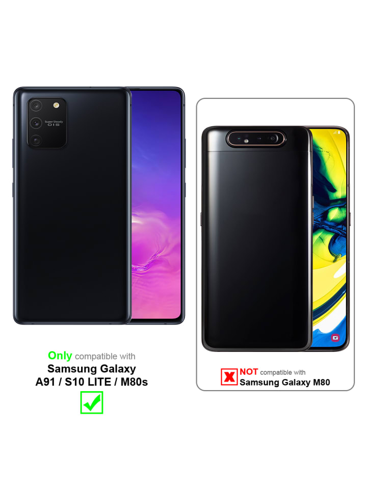 cadorabo Hülle für Samsung Galaxy A91/S10 LITE/M80s in Schwarz mit Glitter günstig kaufen onesize