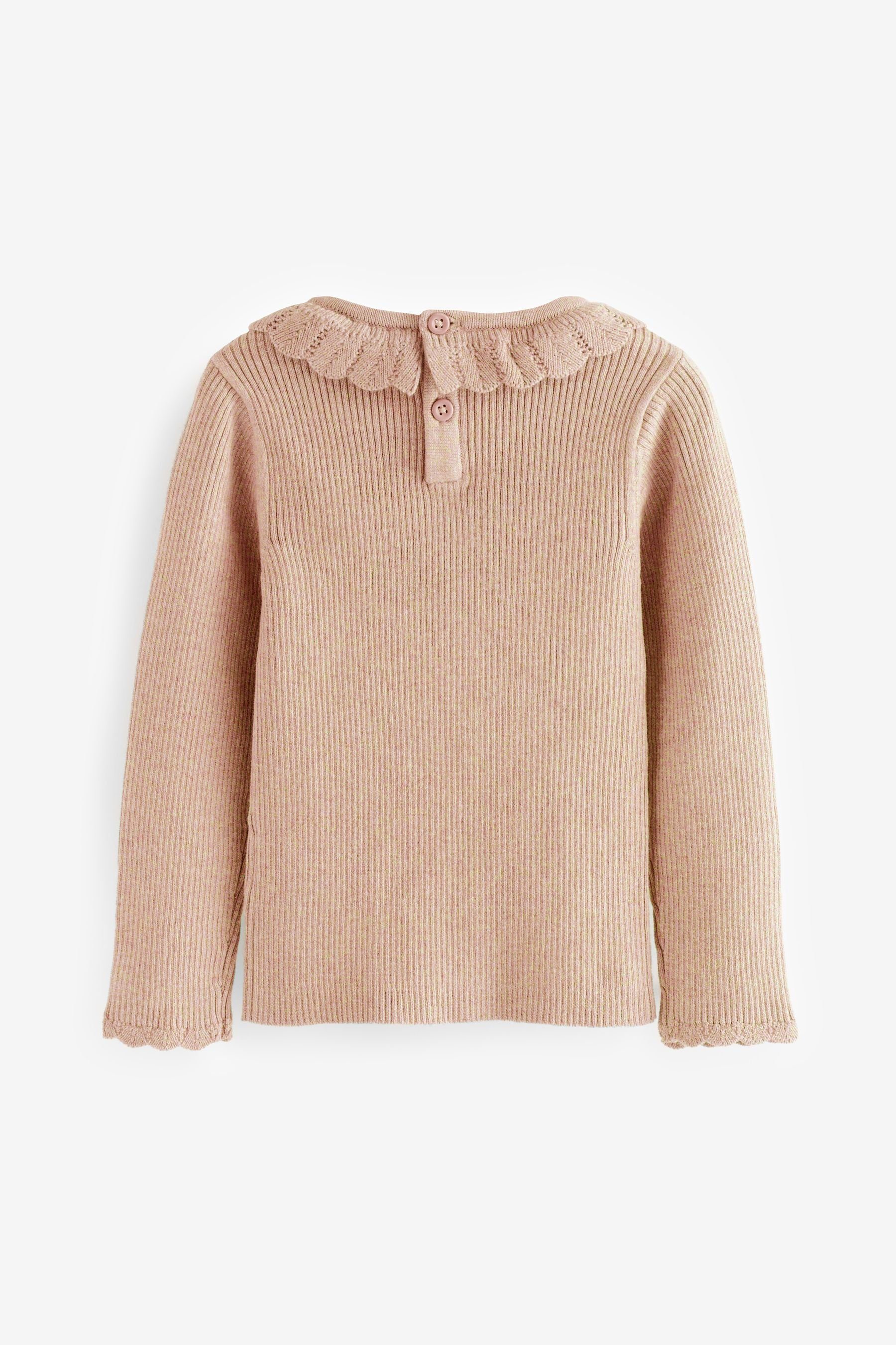 Next Rundhalspullover Pullover mit Rüschenkragen (1-tlg)