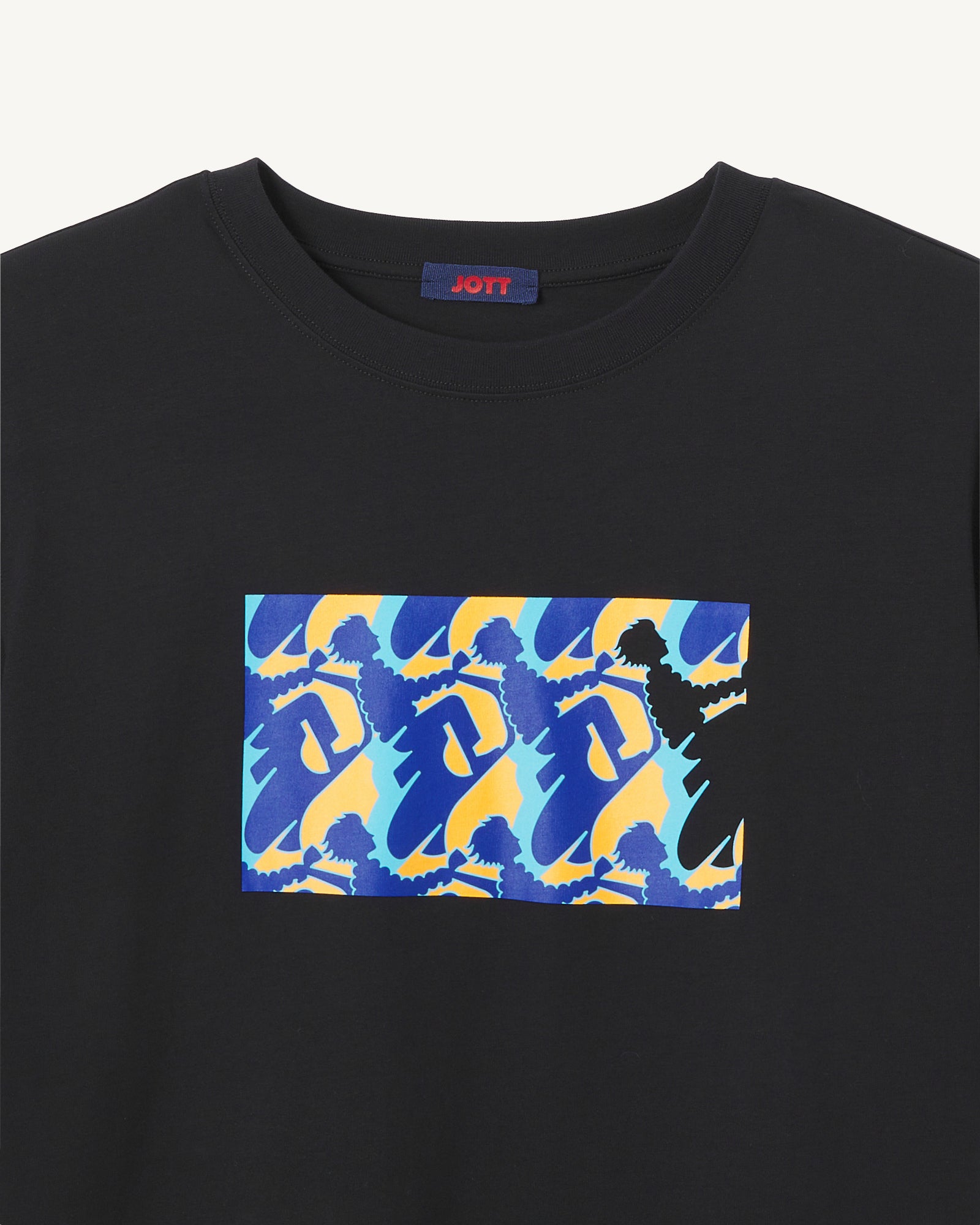 T-shirt en coton biologique Noir Leo
