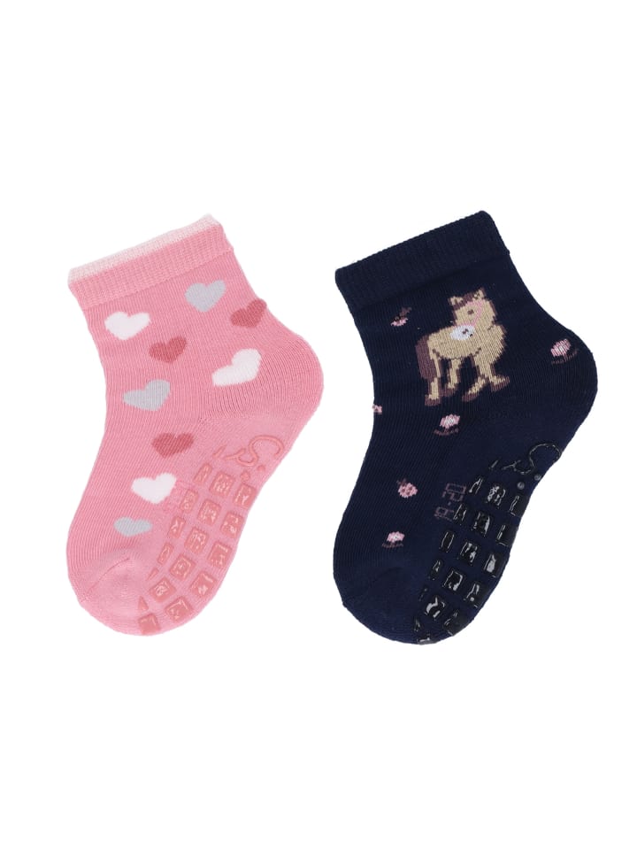 Sterntaler ABS Socken 2er-Pack Pferd   Herzen in rosarot günstig kaufen