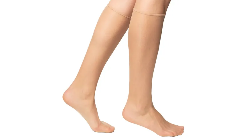 DIM Damen Kniestrümpfe Sublim 15 DEN 2er Pack nude sable