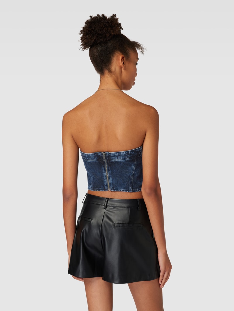 Bandeau-Top in Denim-Optik in jeans