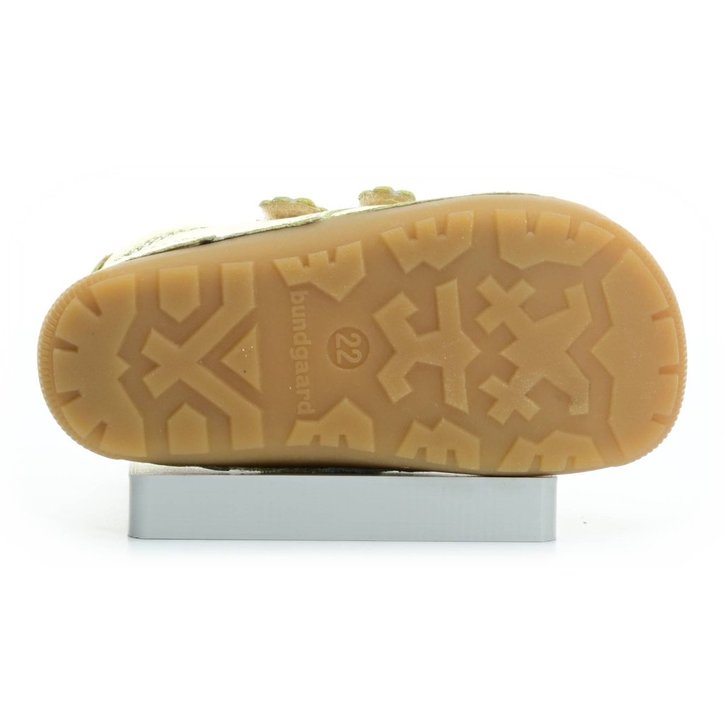 Bundgaard Petit Velcro Blondr Champagne goldene Mid Cut Barfußschuhe