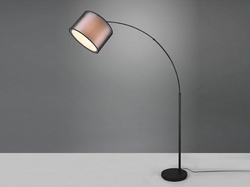 meineWunschleuchte LED Bogenlampe, Dimmfunktion, LED wechselbar, Warmweiß, Designer Bogen-stehlampe dimmbar große Ausladung Esstisch, Höhe 171cm