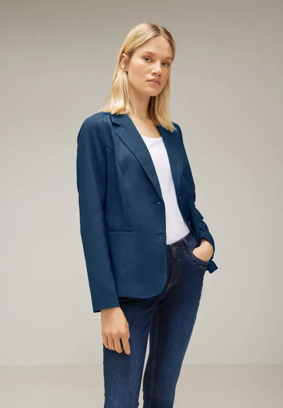 Street One Twill Blazer in Unifarbe