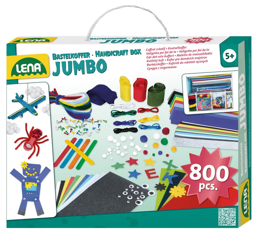 LENA Bastelkoffer Jumbo blau, Faltschachtel
