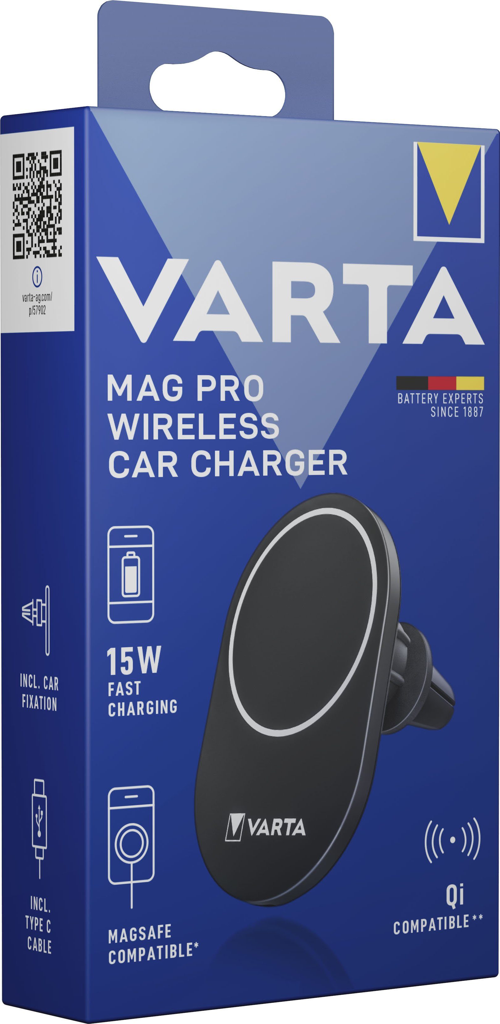 VARTA Mag Pro Wireless Car Autobatterie-Ladegerät