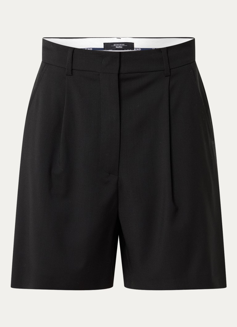 MaxMara Nabulus high waist loose fit virgin wool shorts