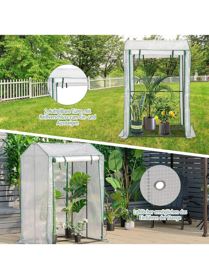 COSTWAY Gewächshaus 100x81x150cm in Transparent günstig kaufen onesize