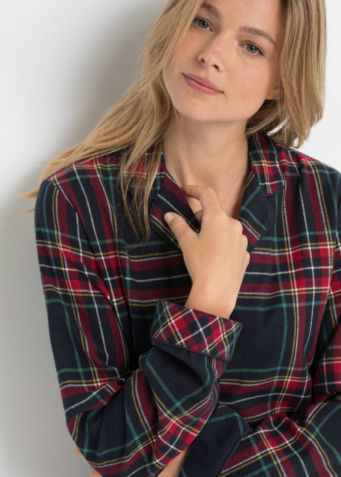 Gewebter Flanell Pyjama