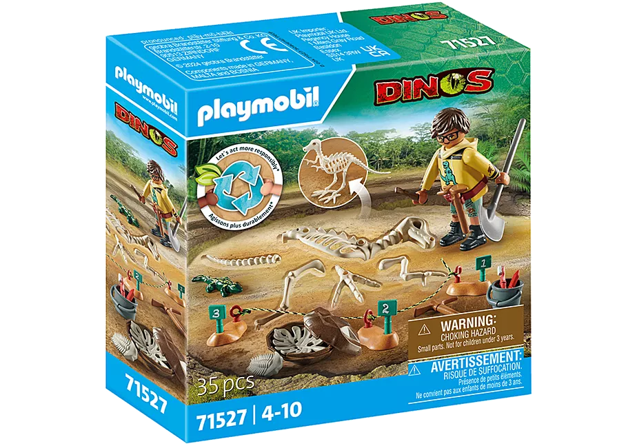 Ausgrabungsst&auml;tte mit Dino-Skelett