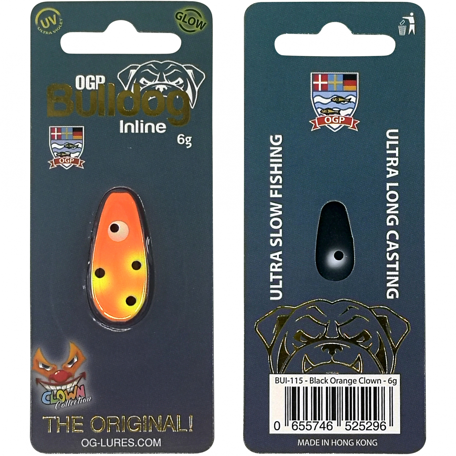 OGP Kunstköder Bulldog Inline (Black Orange Clown)