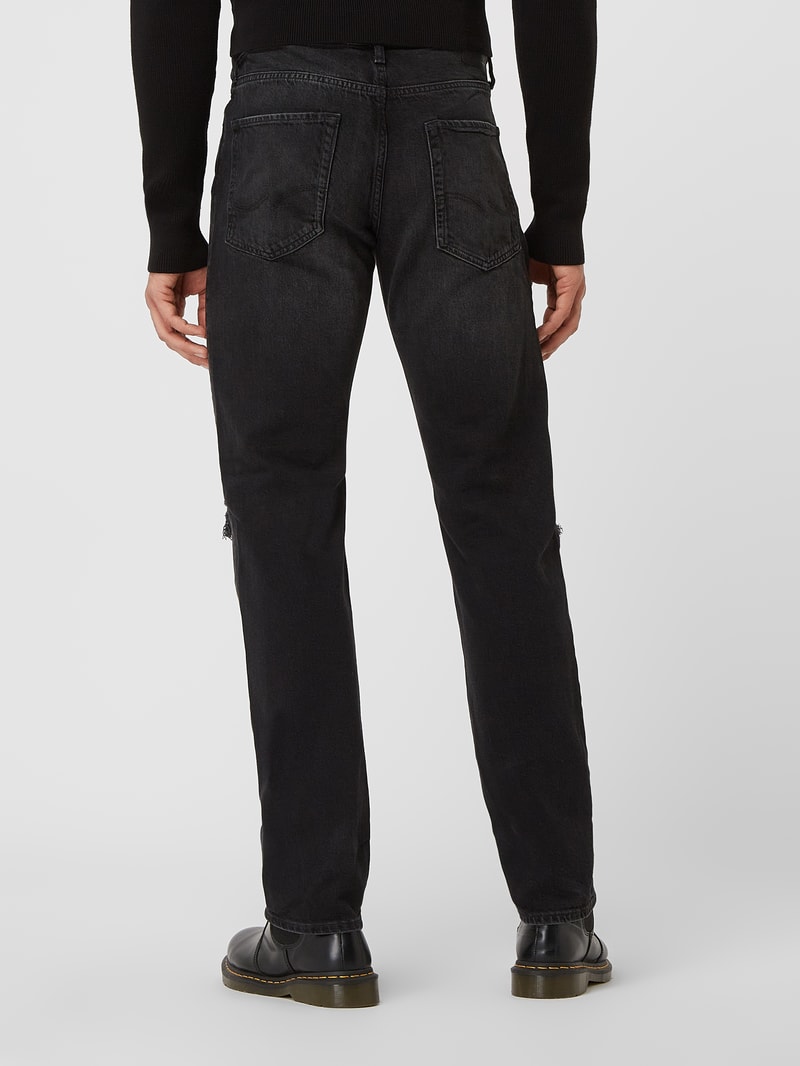 Comfort Fit Jeans mit Stretch-Anteil Modell 'Mike' in schwarz