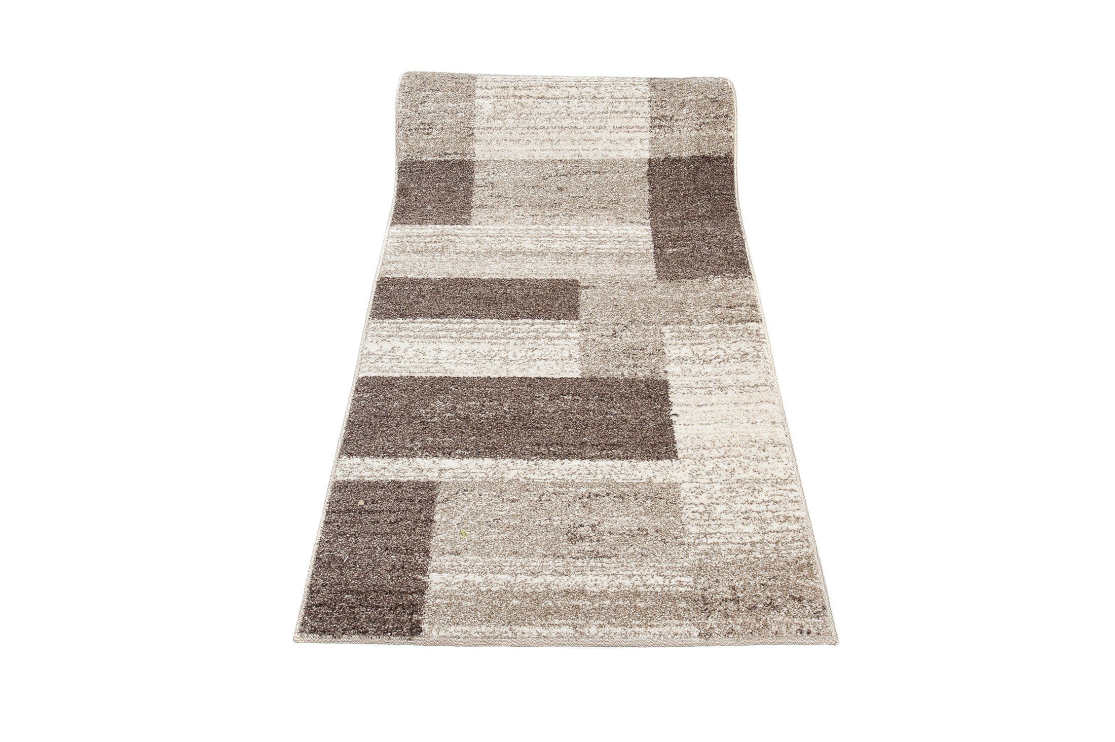 Läufer Läufer Flurläufer Modern für Vorzimmer, Küche - Beige, Mazovia, 100 x 100 cm, Kurzflor, Meterware, Höhe 10 mm, Kurzflor - niedrige Florhöhe