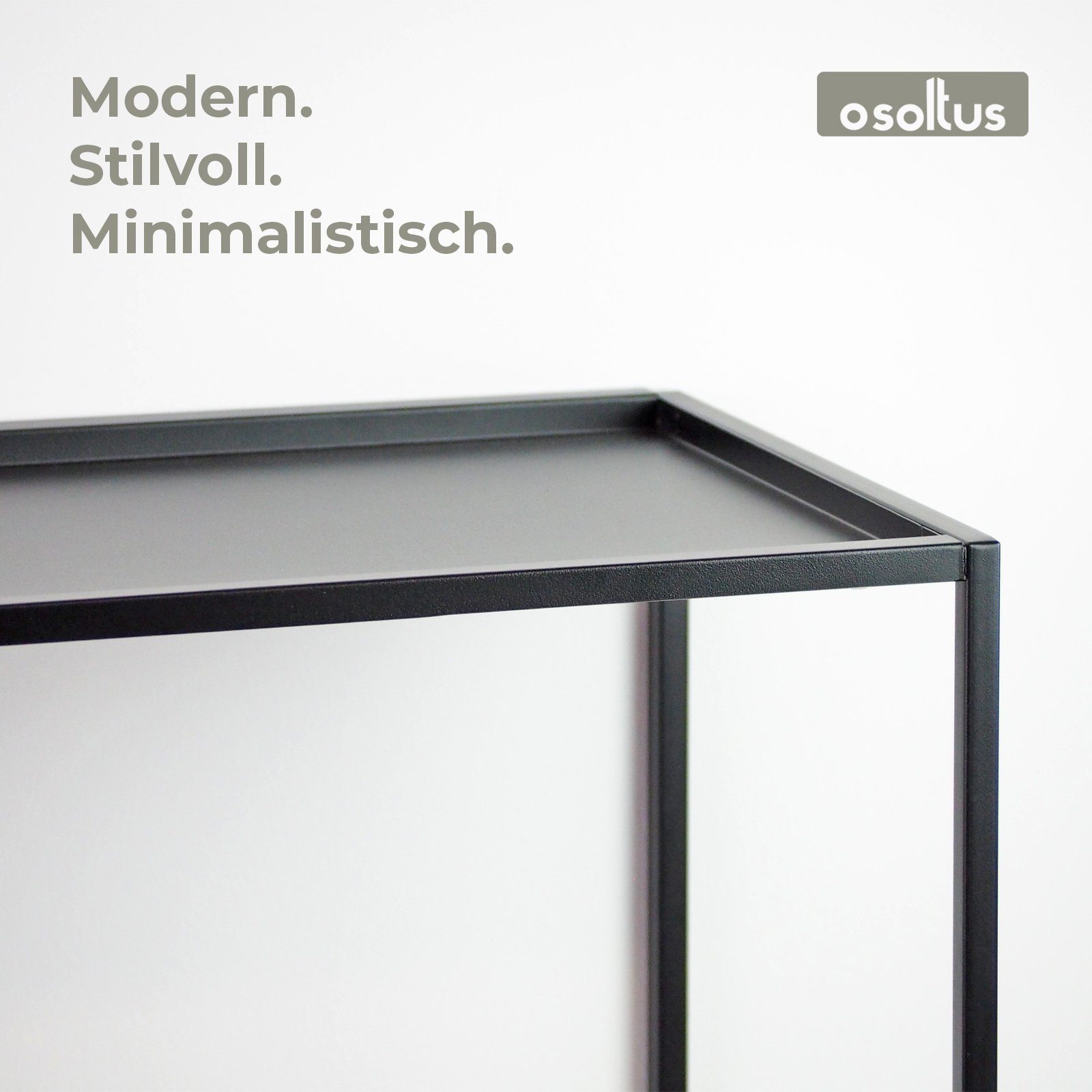 osoltus Raumteiler osoltus cube Wandregal schwarz Metall 60x25x35cm