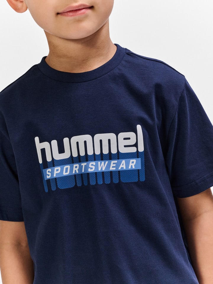 Hummel Hummel T-Shirt Hmltukas Kinder in BLACK IRIS/ICEBERG GREEN günstig kaufen
