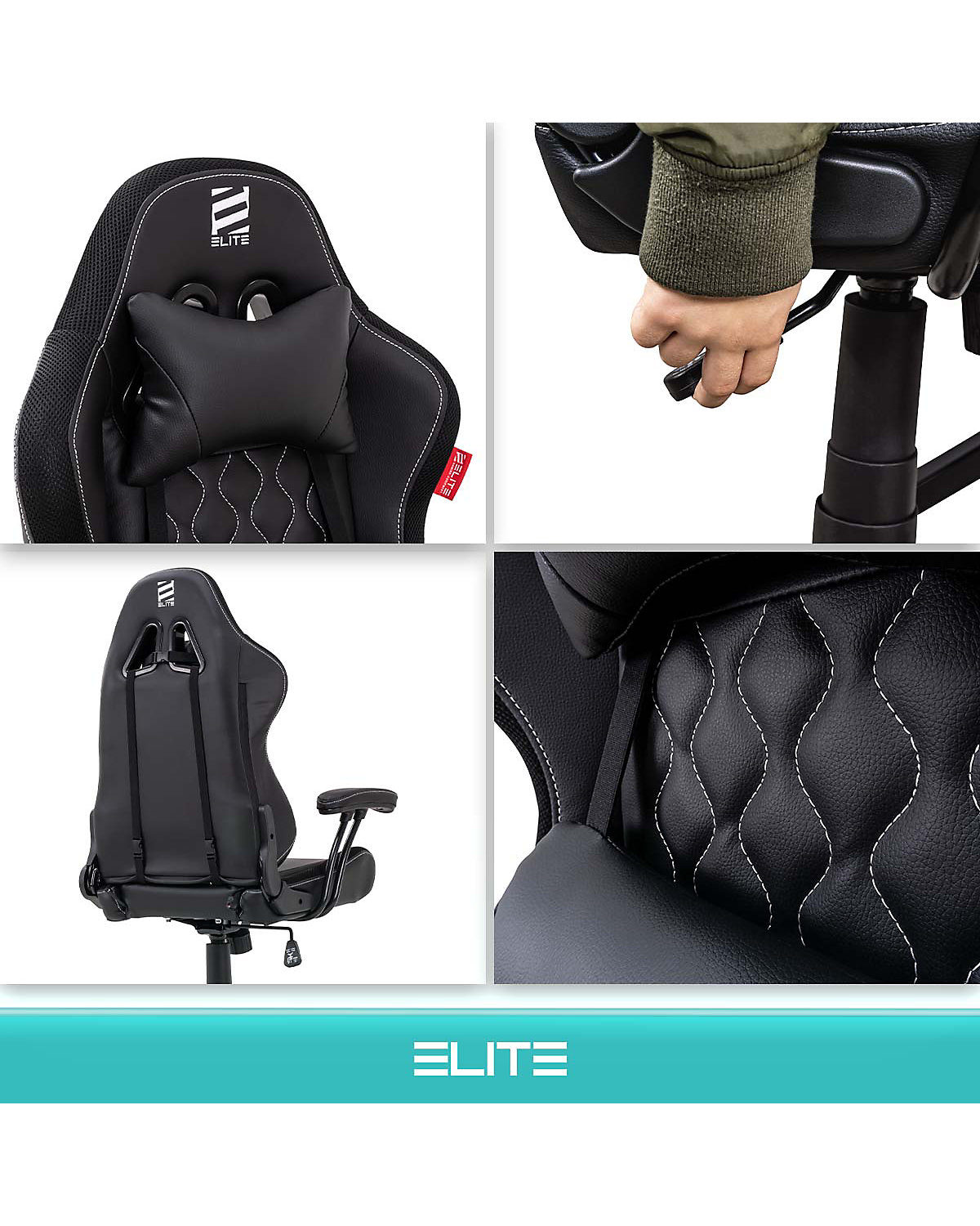 Gaming Stuhl PULSE - Ergonomischer Kinder Luxus Gaming Stuhl - 4D Armlehnen - Bürostuhl