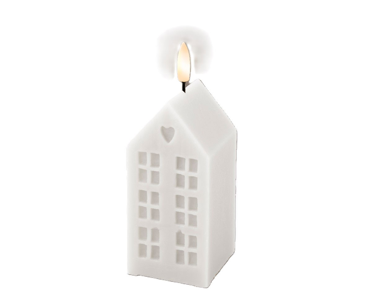 KaemingkLED Kerzen-Haus Wachs 14,8cm