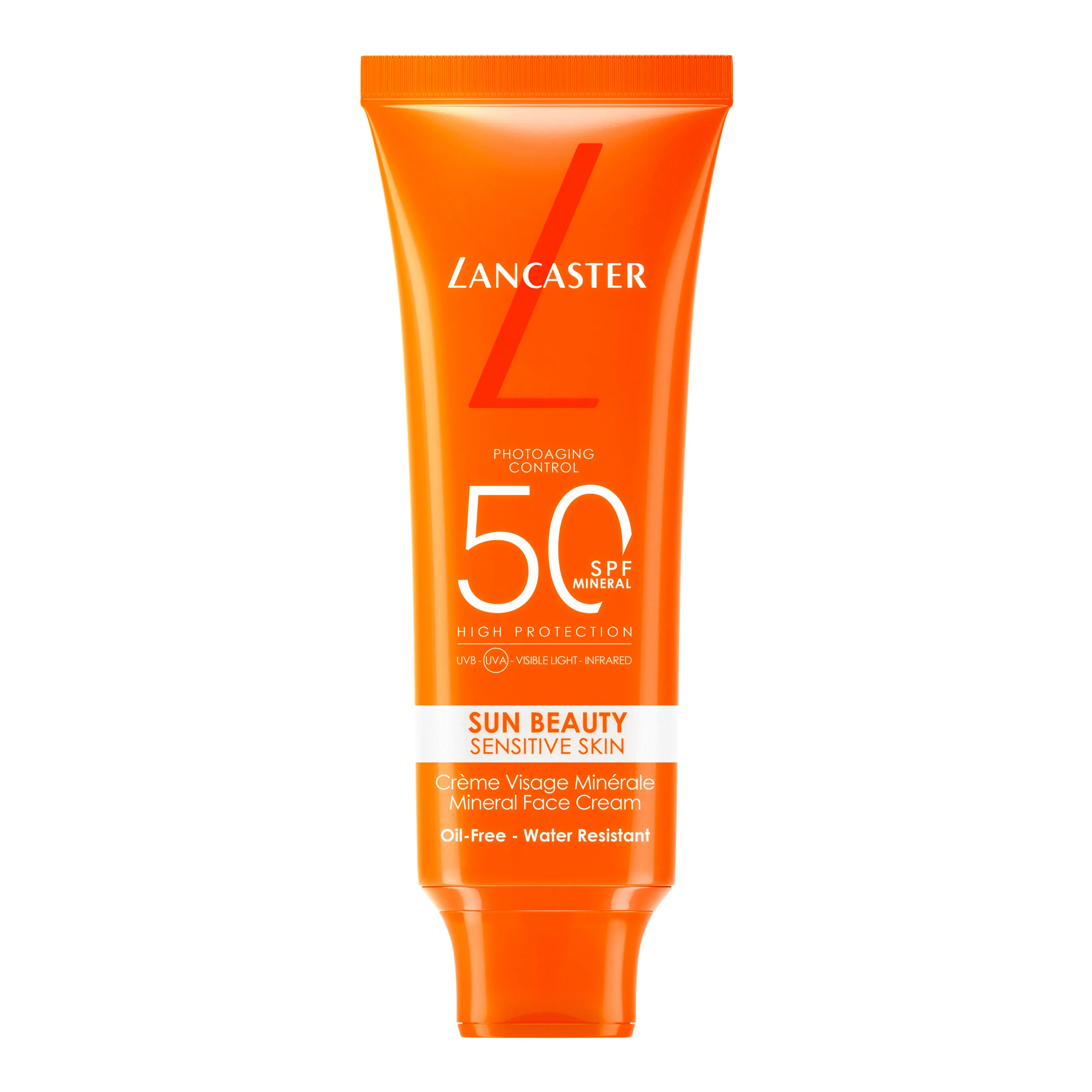 Crema facial mineral para piel sensible con FPS 50 - Protector solar facial de alta protección.