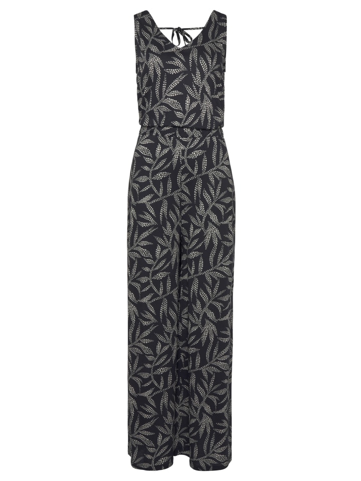 LASCANA Overall in schwarz-sand bedruckt günstig kaufen