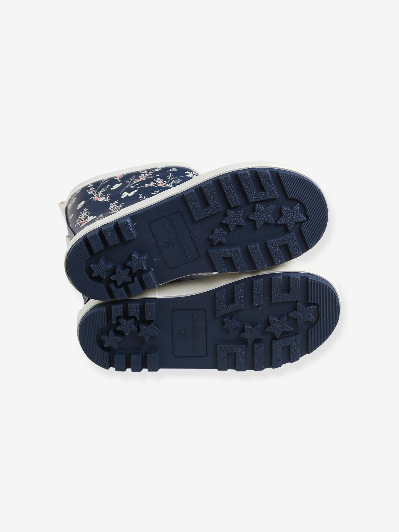 Bottes de pluie fille en caoutchouc bleu marine