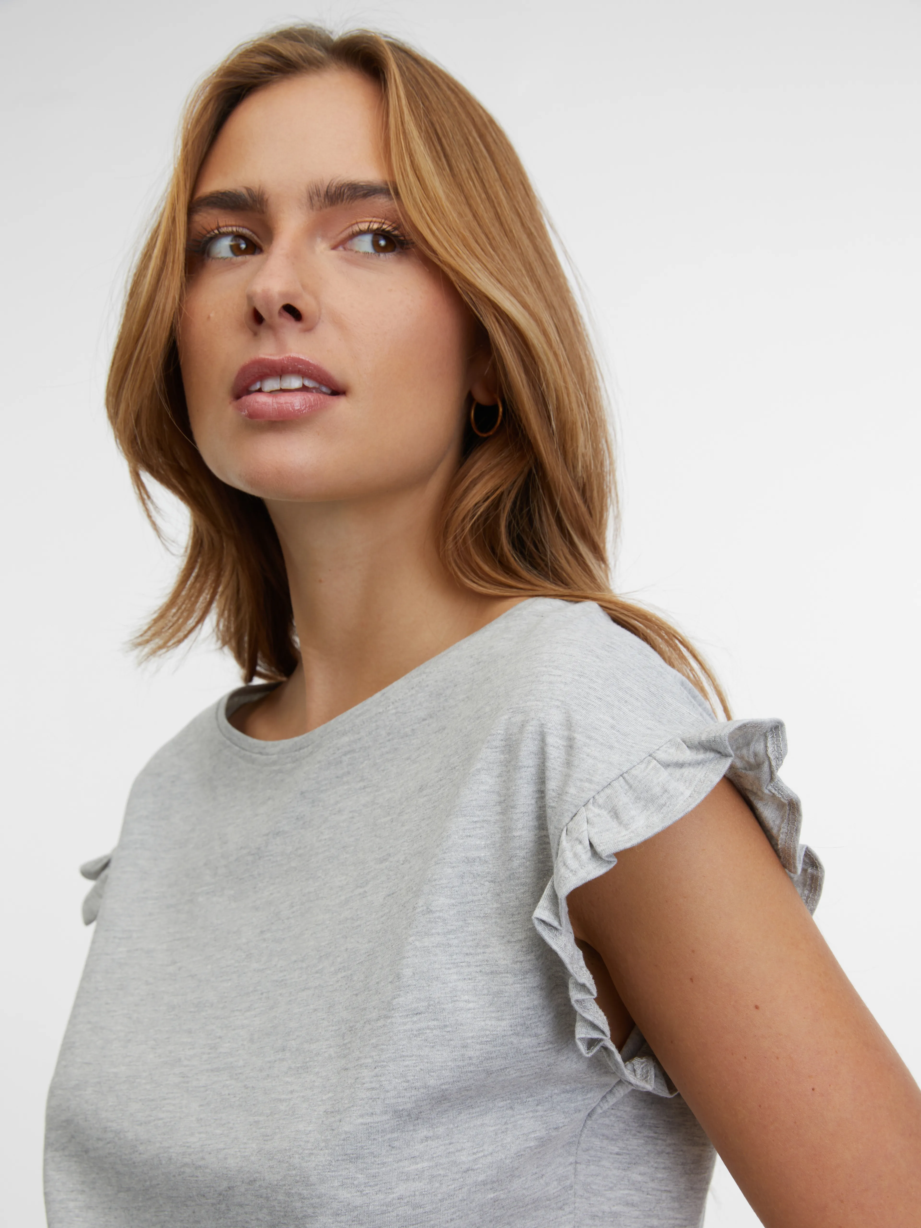 Hellgraues Damen-T-Shirt ORSAY