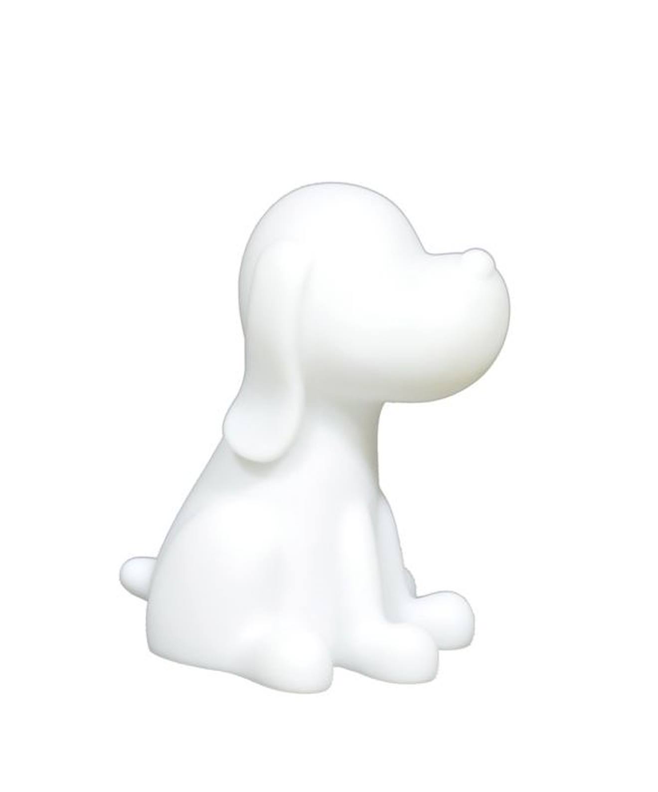 Chien Veilleuse en 3D env 20 cm avec diffusion lumière en couleurs bleu