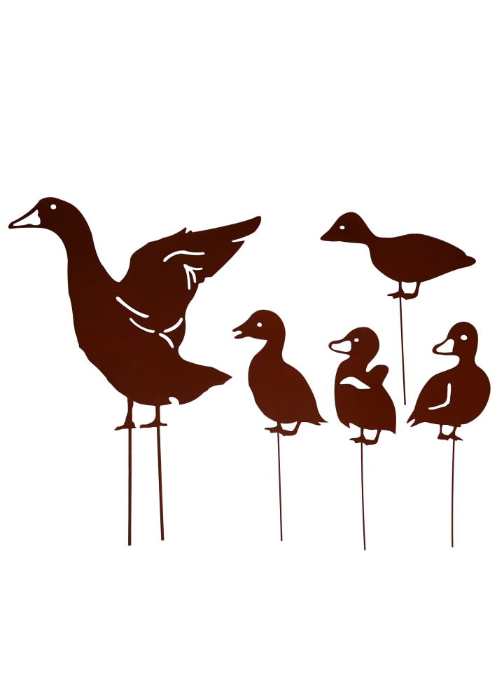 UNUS Gartensteker Enten Set in Braun günstig kaufen onesize
