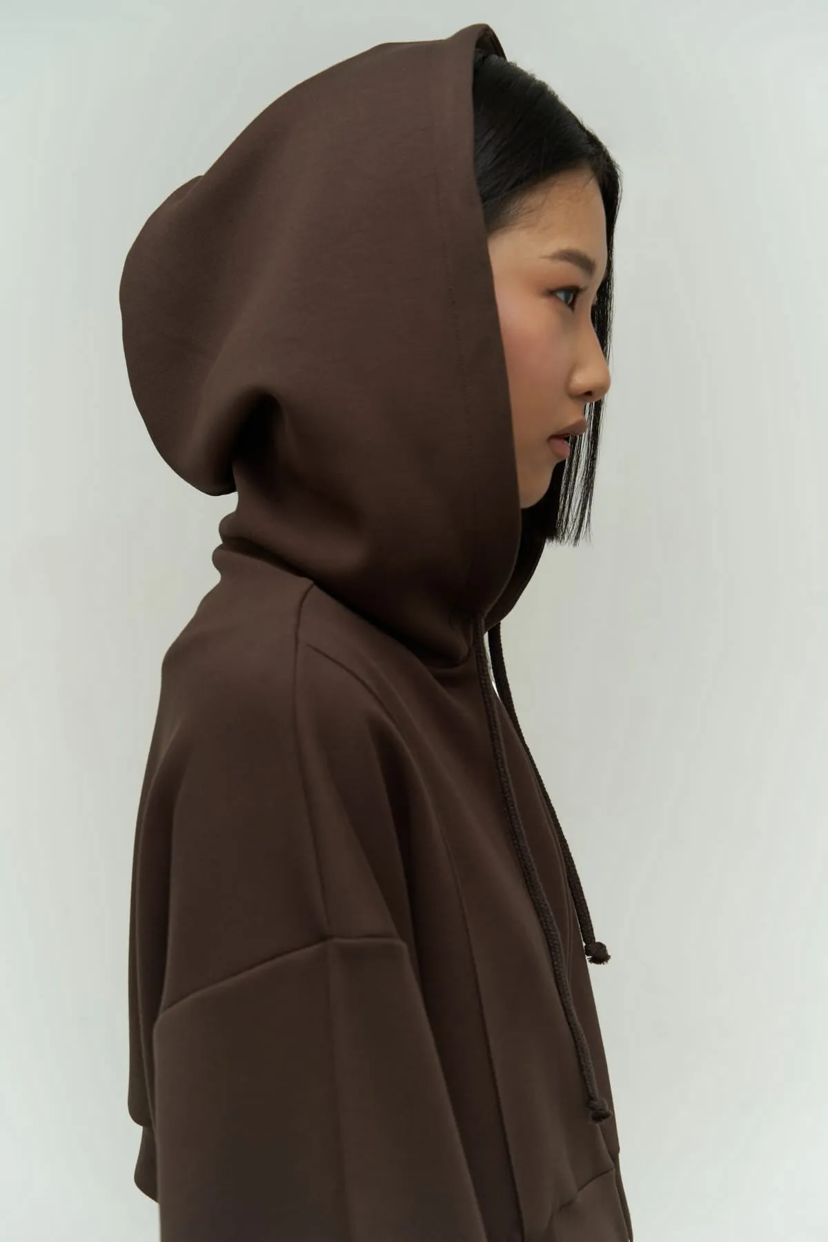 MAİ COLLECTİON  Braunes Trainingsanzug-Set mit Kapuze „Moon“