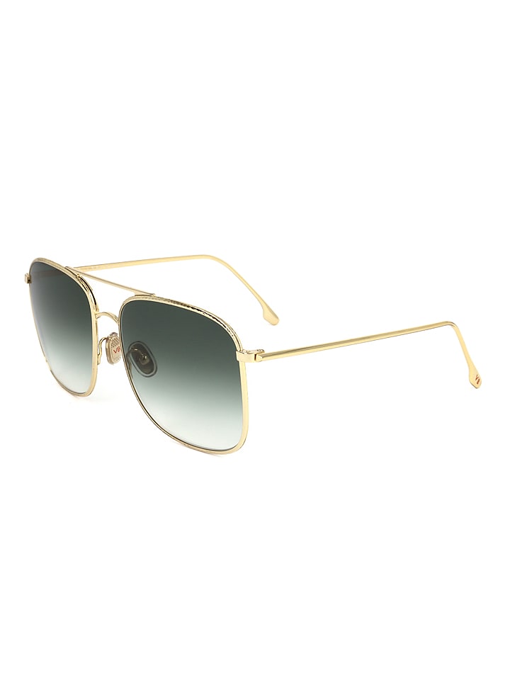 Victoria Beckham Damen-Sonnenbrille in Gold/ Grün günstig kaufen 59