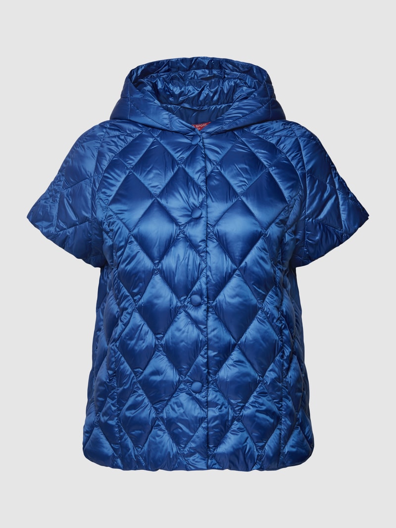 PLUS SIZE Steppweste mit Kapuze Modell 'PACIFICO' in royalblau