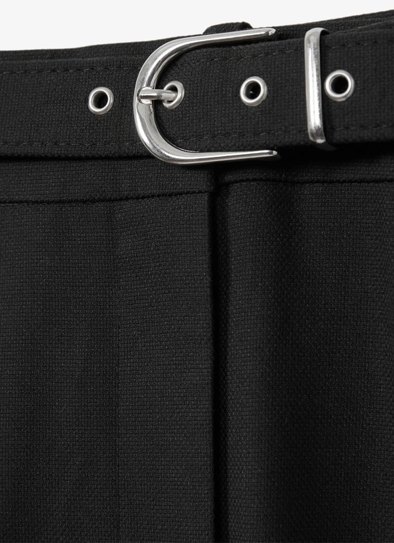 Pantaloni Reiss Freja cu talie înaltă și croi larg, cu curea