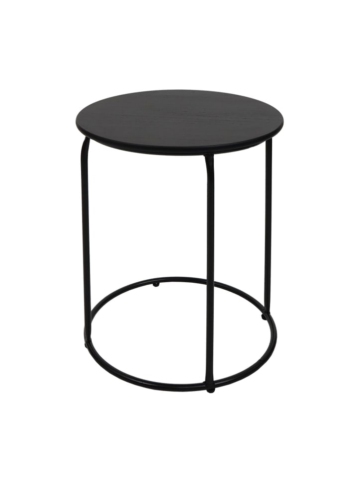 MCW 2er-Set Sitzhocker und Beistelltisch K48, Schwarz günstig kaufen onesize