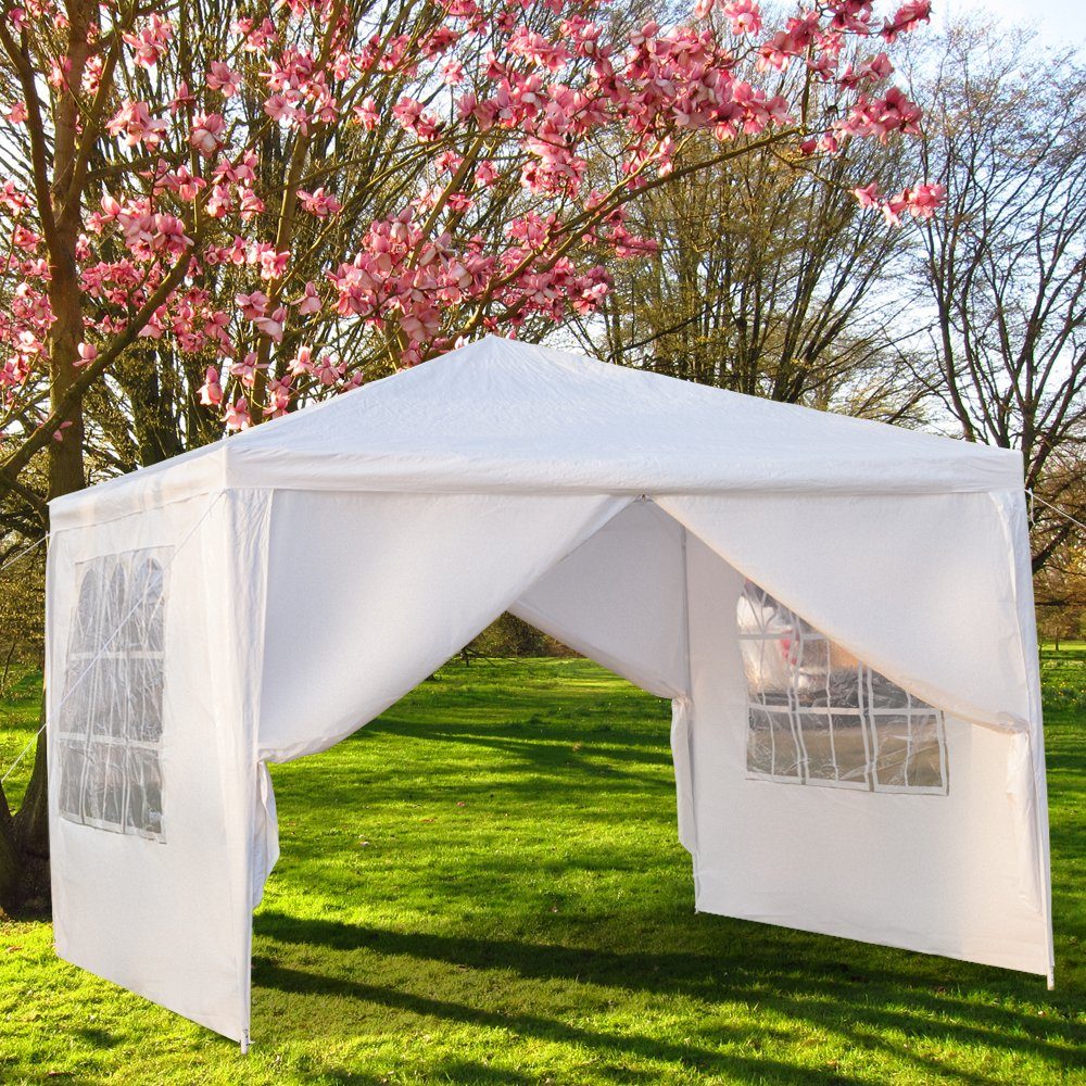 FCH Partyzelt, 3x3m Pavillon Festzelt Wasserdicht mit 4 seitenteilen