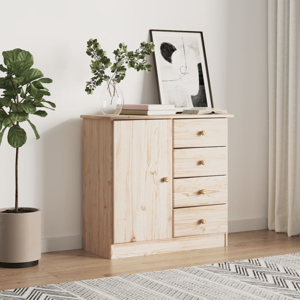 vidaXL Sideboard Sideboard ALTA 77x35x73 cm Massivholz Kiefer (1 St)