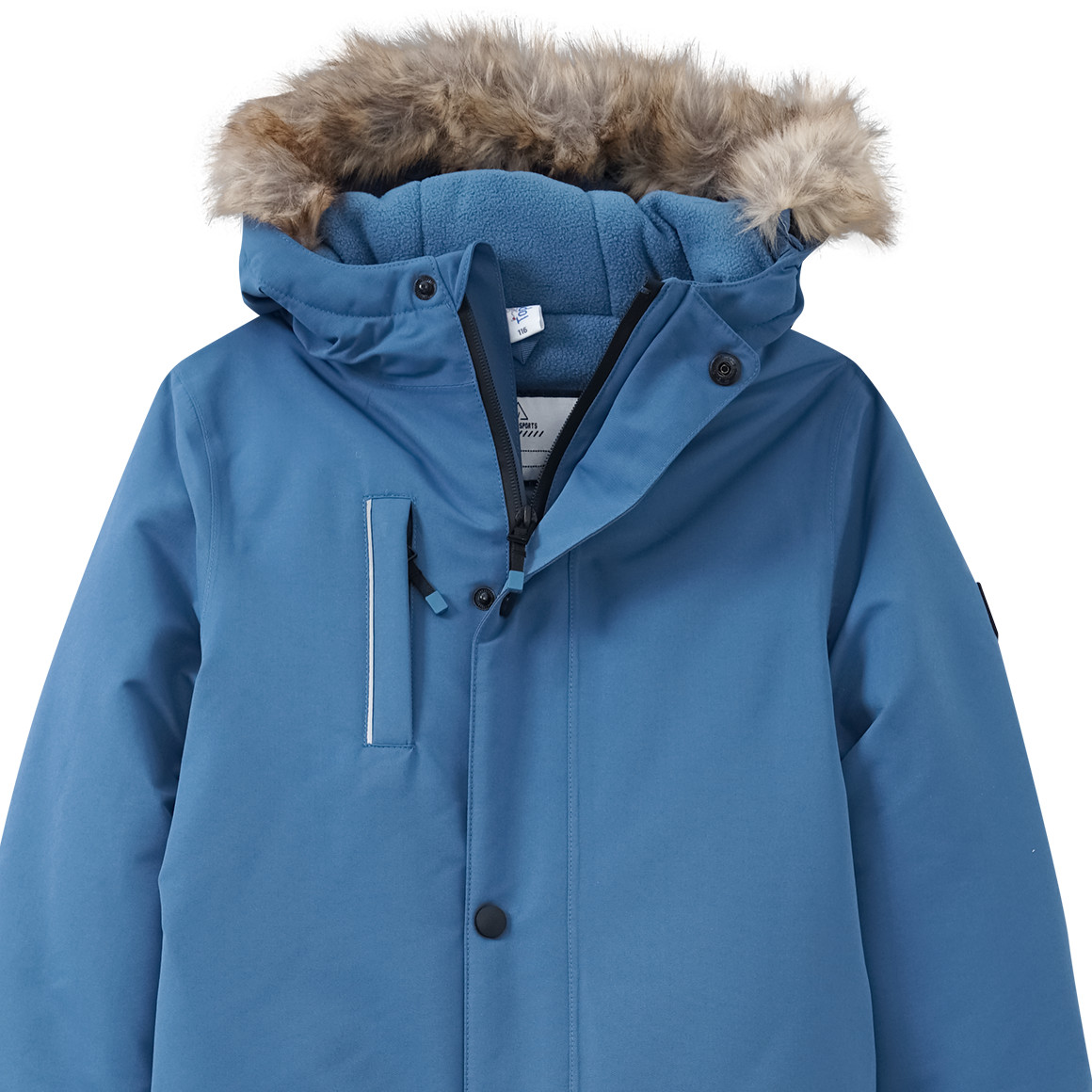 Kinder Schneeoverall mit Fellimitat