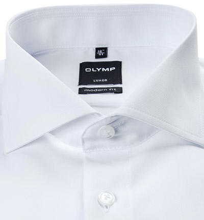 OLYMP, Hemd, Modern Fit, Popeline, weiß