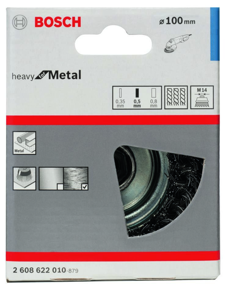 Příslušenství Bosch Blue 2608622010 Drátěný kartáč 100 mm opletený M14