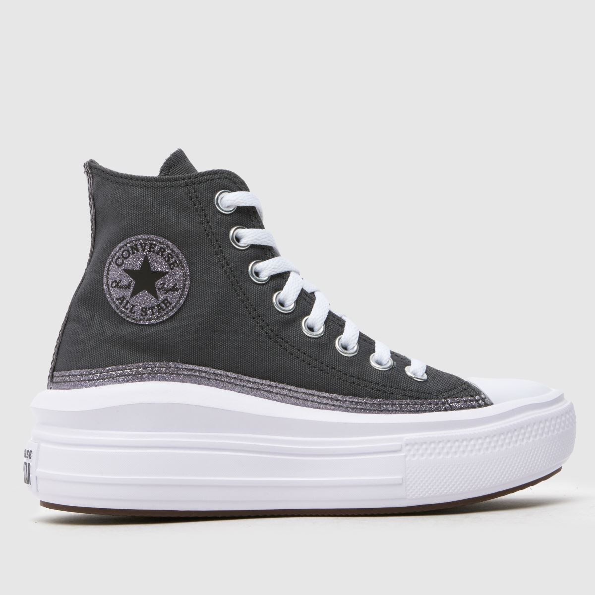 Converse svarta all star move hi glitter flickor ungdomsskor