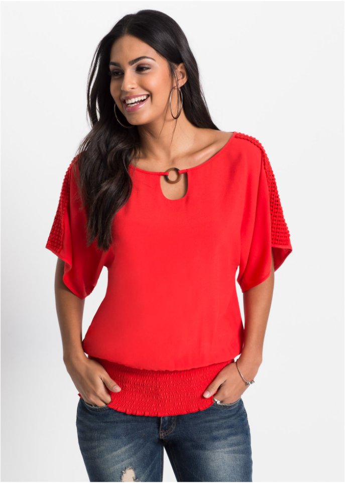Bluse mit Spitze