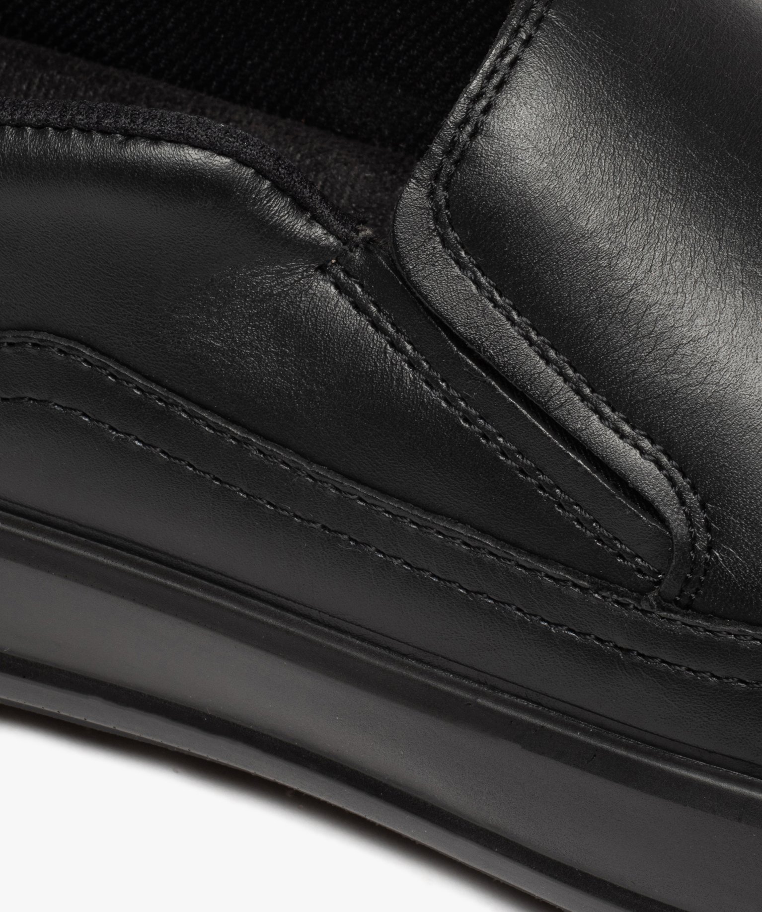 Mocassins homme unis confort et dessus mate noir | GEMO