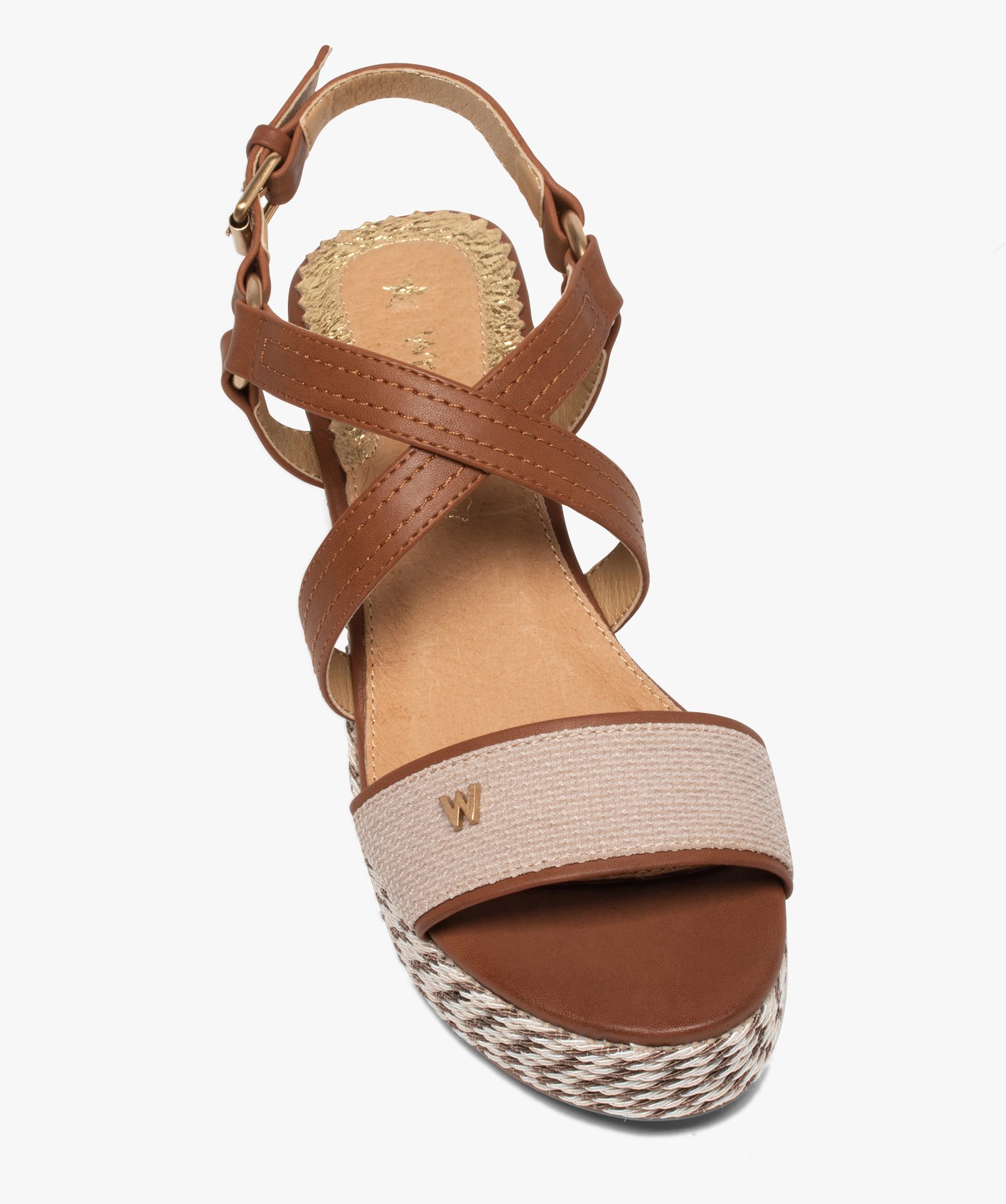 Sandales femme à semelle plateforme et brides croisées | GEMO