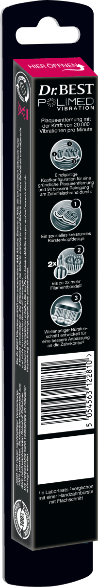 Zahnbürste mit Batterie Polimed mittel, 1 St