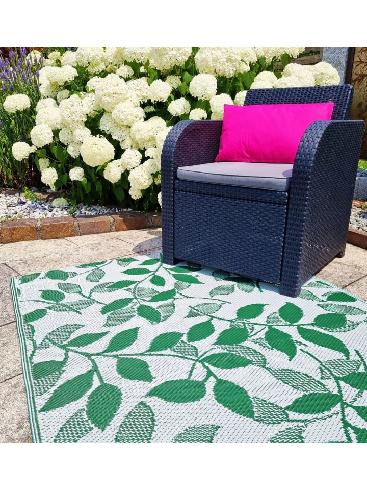 JACK Outdoor Teppich 120x180cm In- & Outdoor in Blatt Grün günstig kaufen 120x180cm