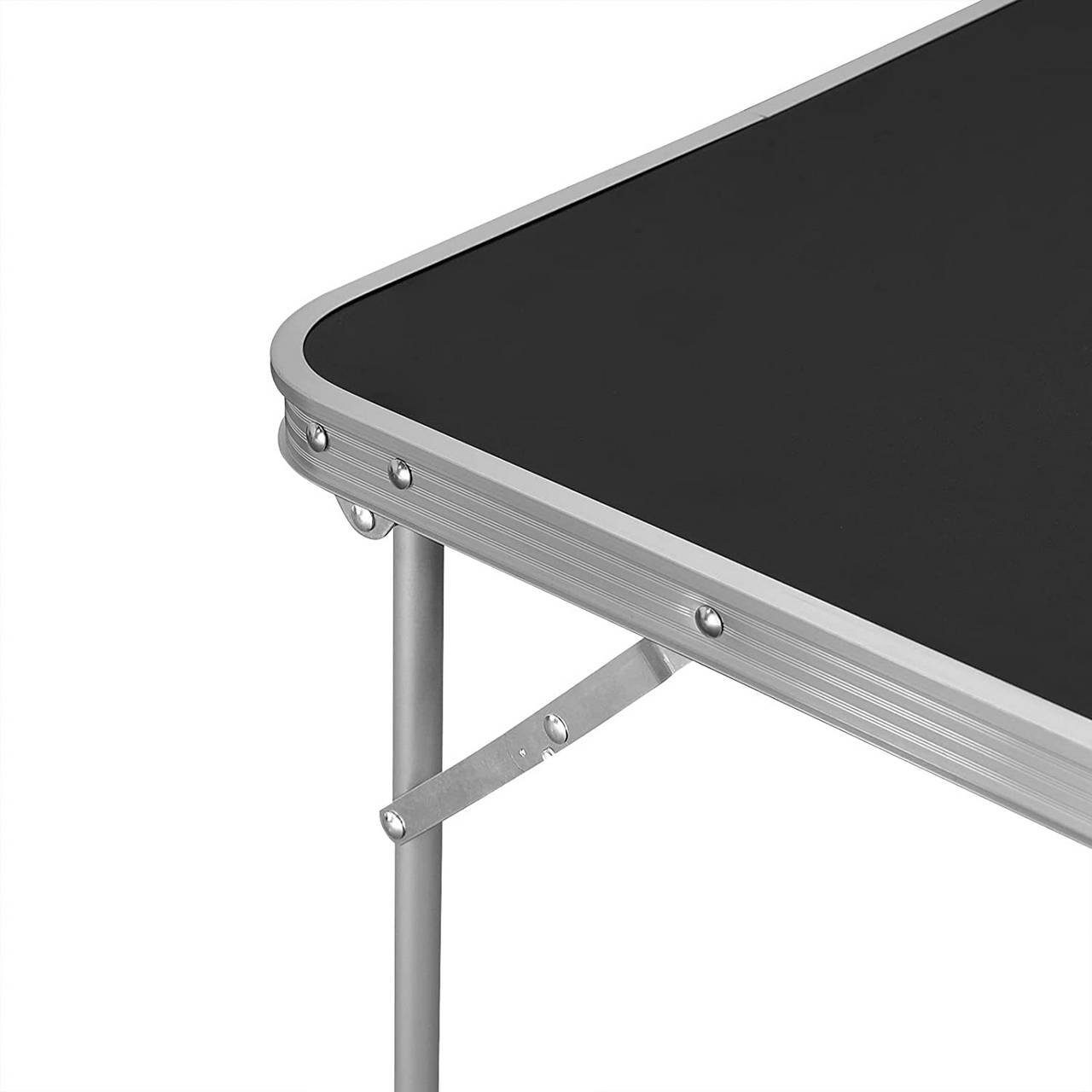 Woltu Campingtisch (1-St), mit Griff, zusammenklappbar aus Alu und MDF