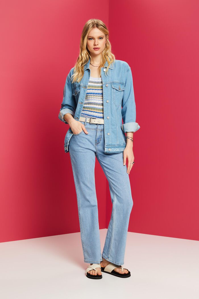 Jeansjacke mit Bindegürtel