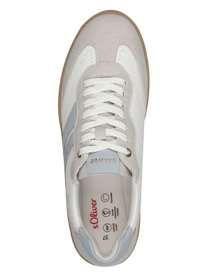 s.Oliver Sneakers in Weiß/ Grau/ Hellblau günstig kaufen