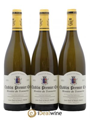 Chablis 1er Cru Montée de Tonnerre Jean-Paul & Benoît Droin (Domaine)  2021 - Lot de 3 Bouteilles