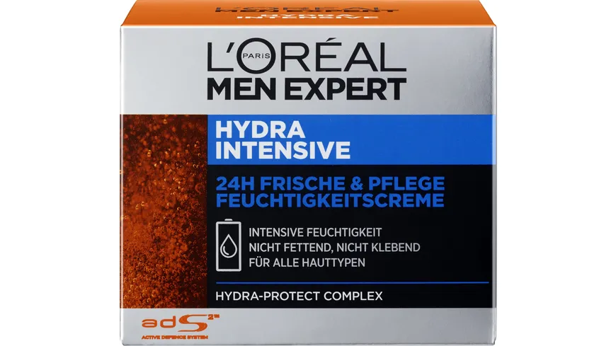 L'Oréal Paris Men Expert Hydra Intensive Gesichtspflege - Langanhaltende Feuchtigkeit und Schutz vor äußeren Einflüssen 50 ml